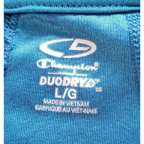 NWT Champion Woman's Teal Blue Zip up Athletic Jacket Long Sleeve Athletic Top L - Picture 4 of 7